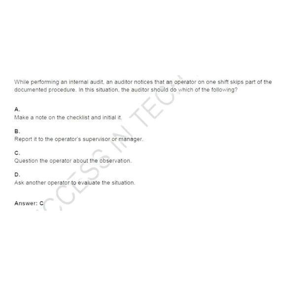 Printout CQA Certified Quality Auditor Certification Exam Study Guide - Picture 2 of 6